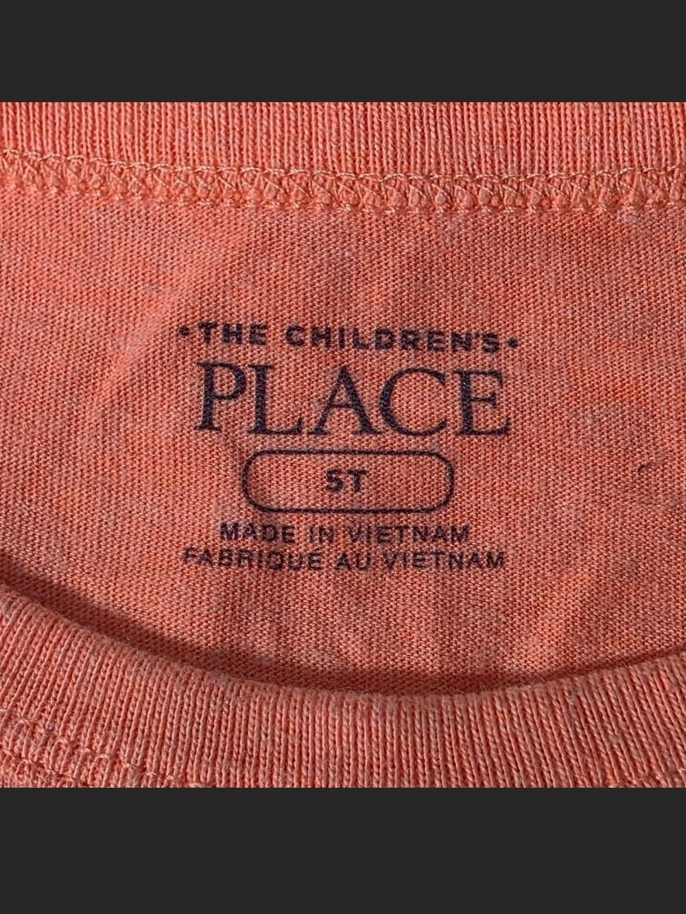 The Children's Place Coral Orange Airplane Airport Graphic Tee